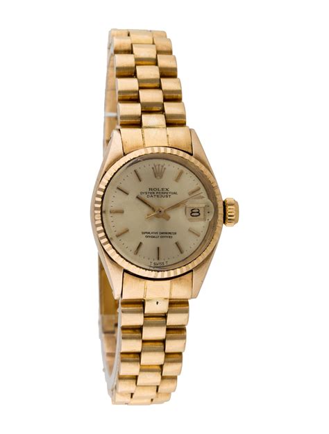 rolex women's gold bracelet watch|women's vintage gold rolex watches.